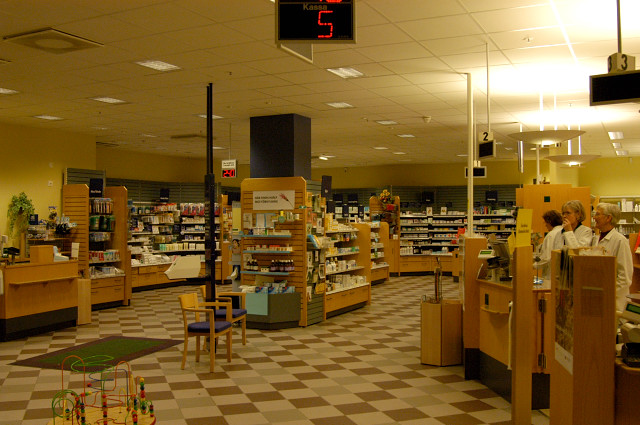 Interior of the pharmacy Hjorten